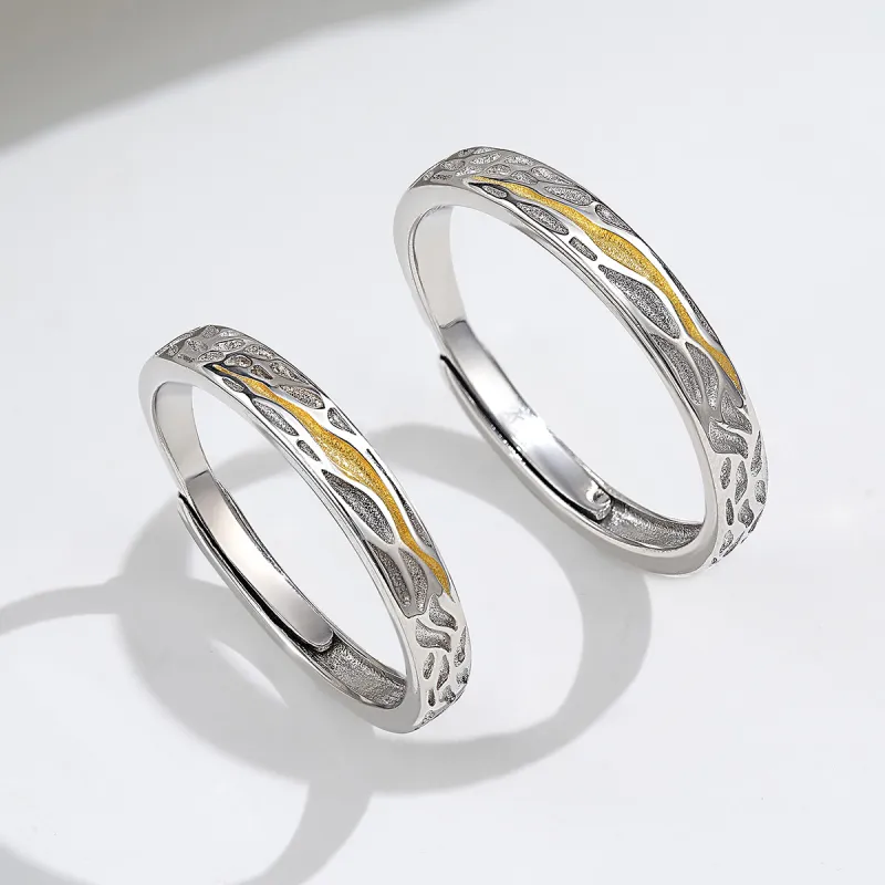 ME LUXE 925 Sterling Silver Ring Sweet Couple Rings Confession Gift Unisex-5