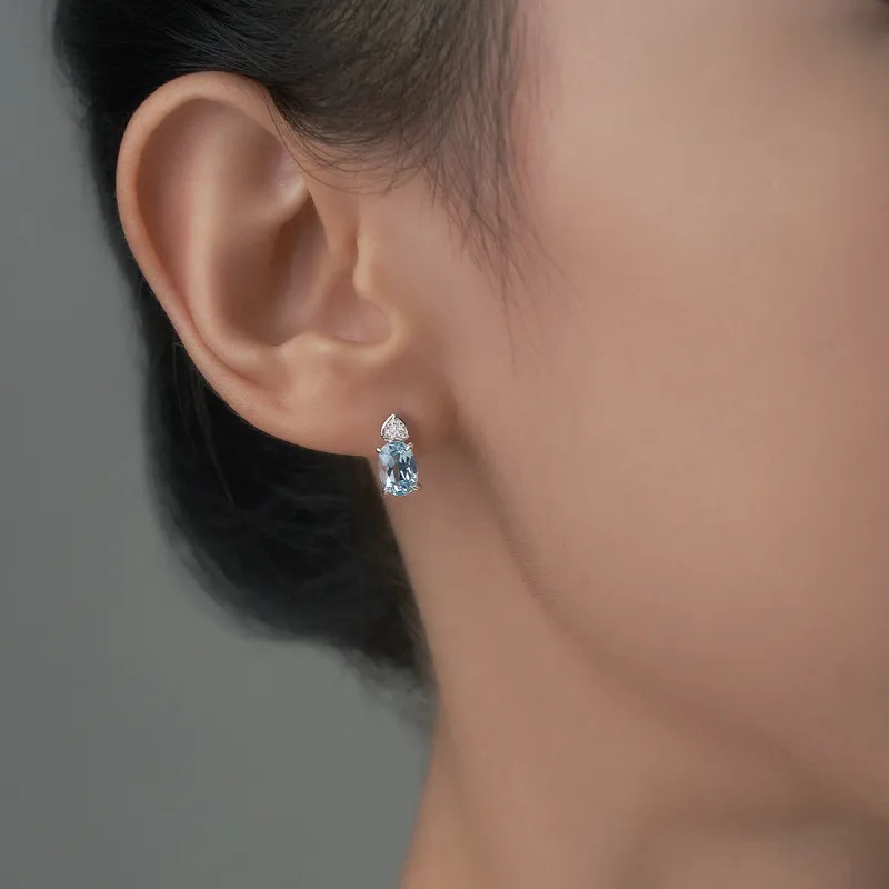 ME LUXE S925 Silver Vintage Elegant Elegance Fashion Versatile Fairy Earrings Studs Women's-3