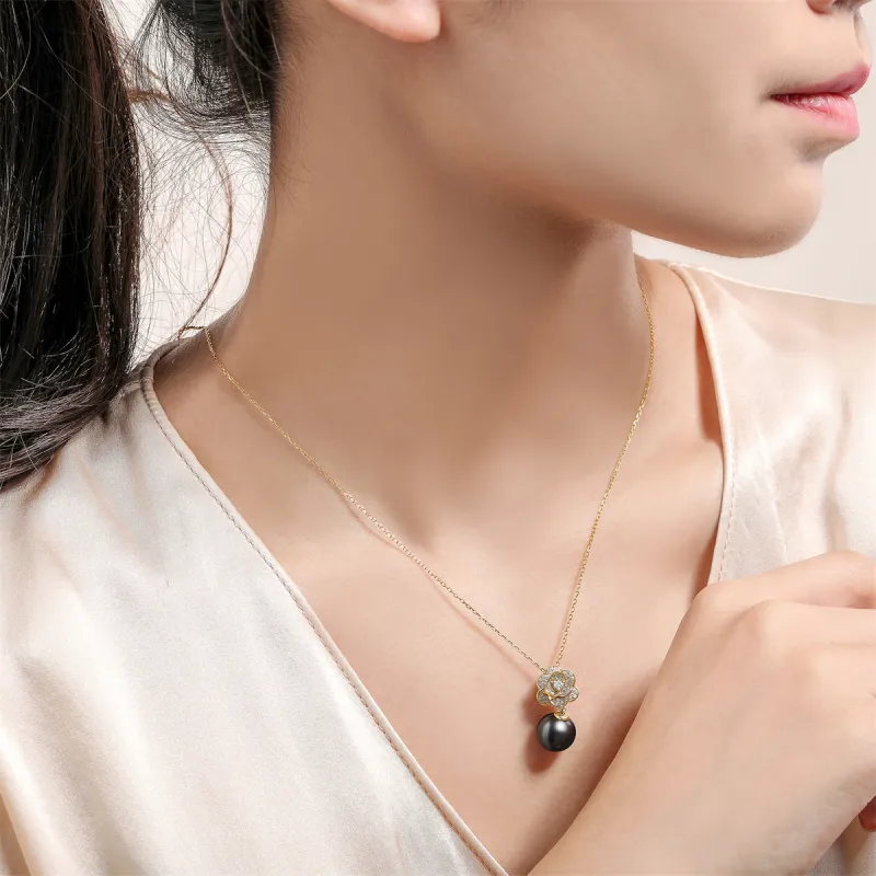 ME LUXE Pearl Pendant, Elegance Rhinestone Embellished Collarbone Chain Women's-6