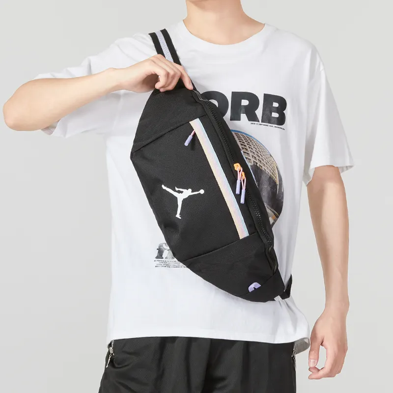 Jordan Fabric Sports Fanny Pack, Sling Bag Large Size Unisex Black-3