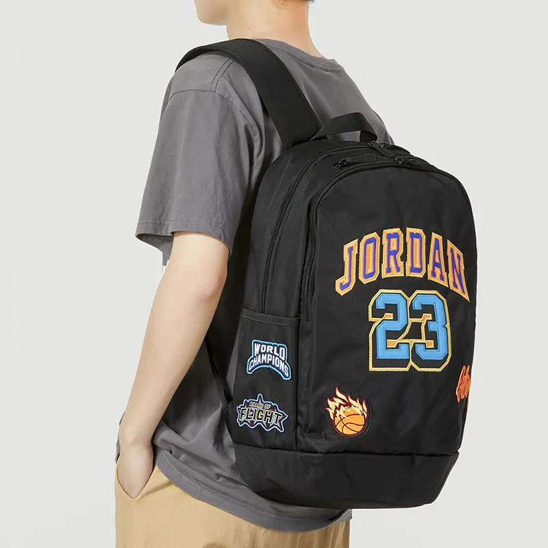 Jordan Fabric Backpack Unisex Jet Black-3
