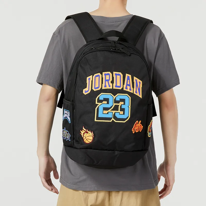 Jordan Fabric Backpack Unisex Jet Black-5