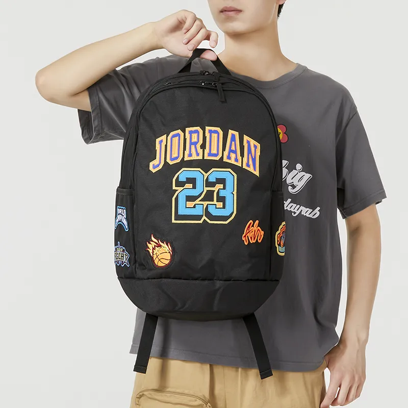 Jordan Fabric Backpack Unisex Jet Black-4