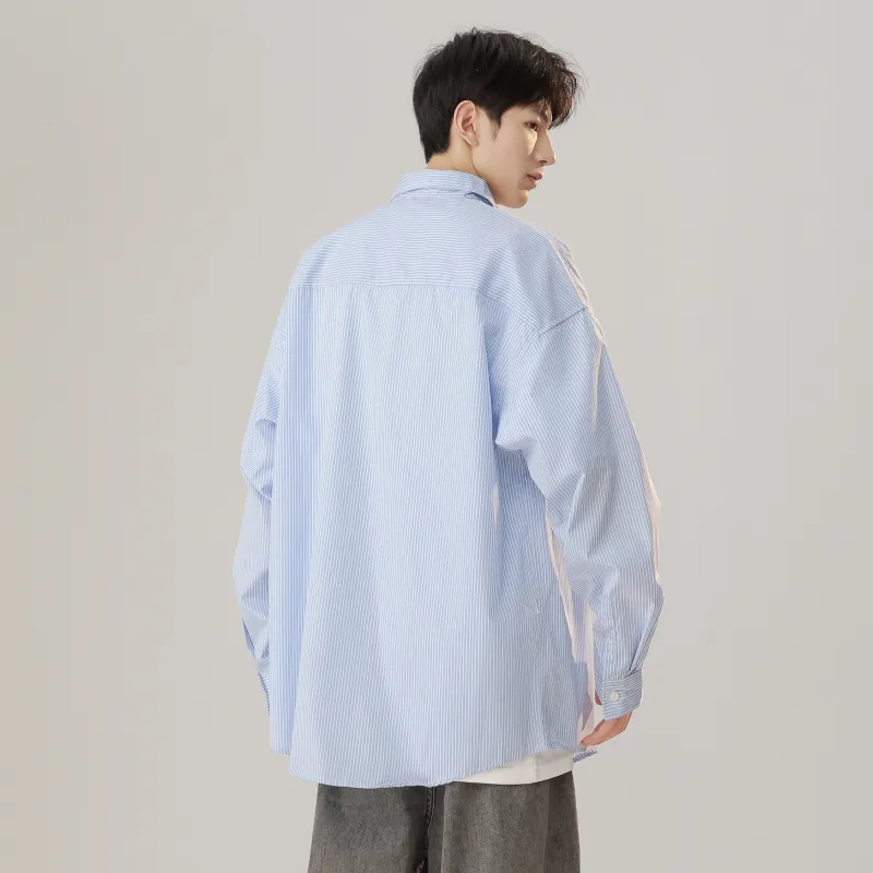 MOPE SS23 Shirt Unisex Blue White Stripes-3