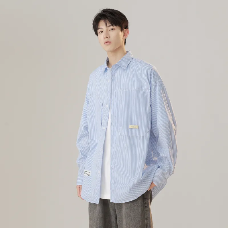 MOPE SS23 Shirt Unisex Blue White Stripes-2