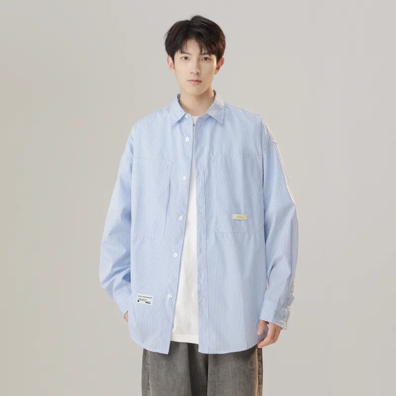 MOPE SS23 Shirt Unisex Blue White Stripes-4