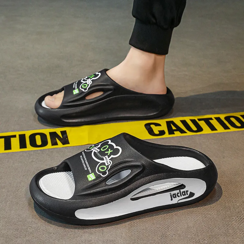 JACLAR EVA Rubber Sole Vibram Sole Slip Resistant Odor Resistant Abrasion Resistant Slide Slippers Men's-4