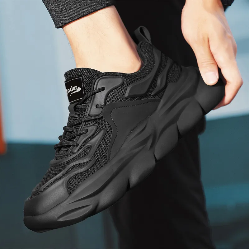 JACLAR Anti Slip Wear Resistant Low Top Chunky Sneakers Men's-2