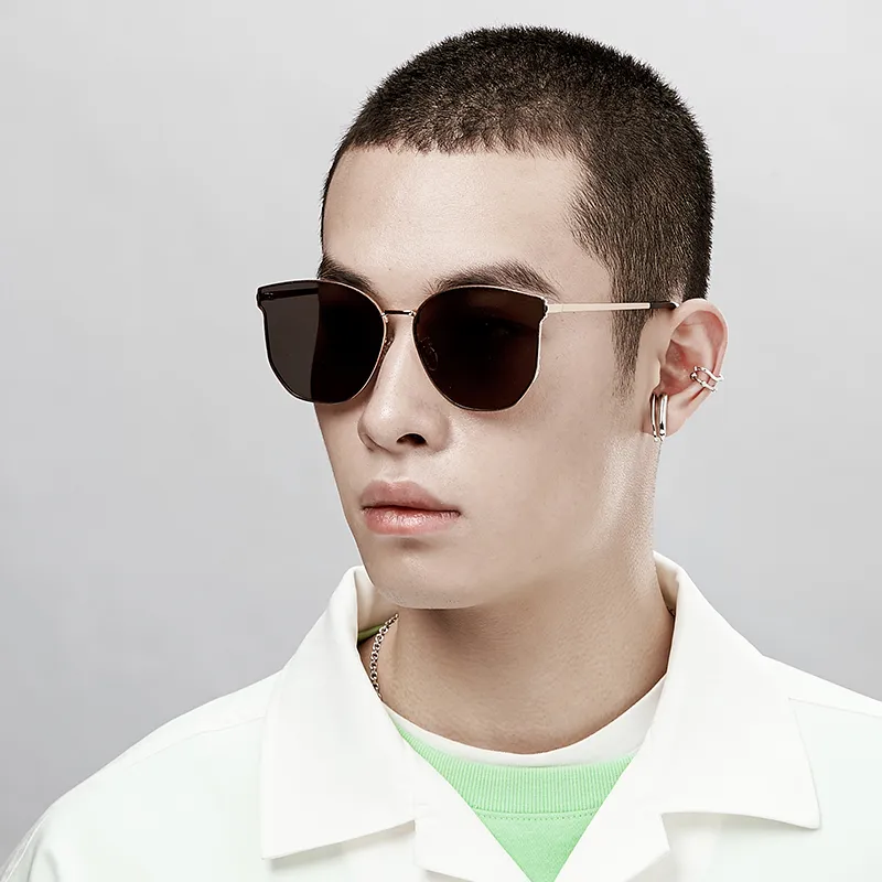 VEGOOS Metal Cat Eye Sunglasses Unisex-3