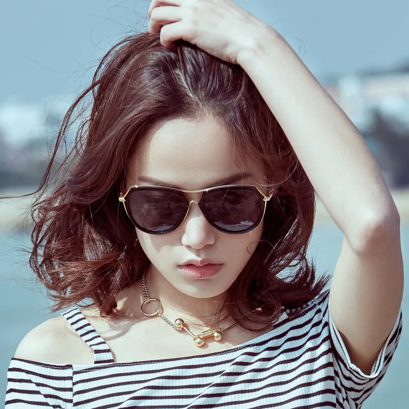 VEGOOS TR/Memory Plastic Metal Irregular Shape Sunglasses Women's-3