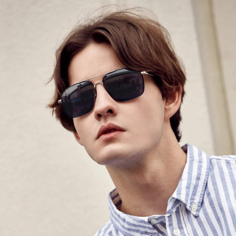 VEGOOS Stainless Steel Aviator Sunglasses Men's-4