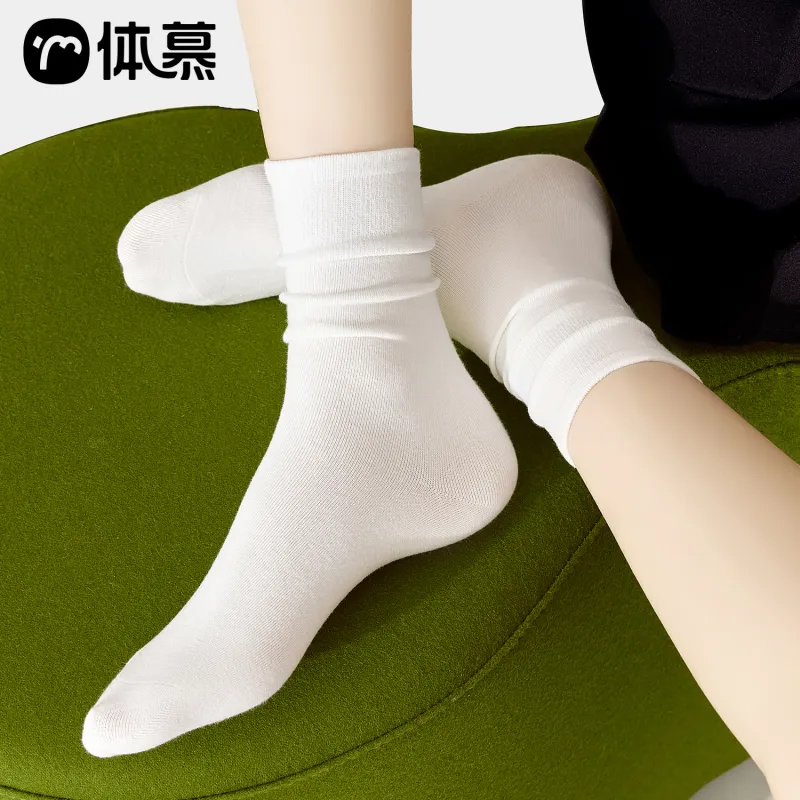 Temooues Mid-Calf Socks Women's Shopping Bag 4 Pack-3