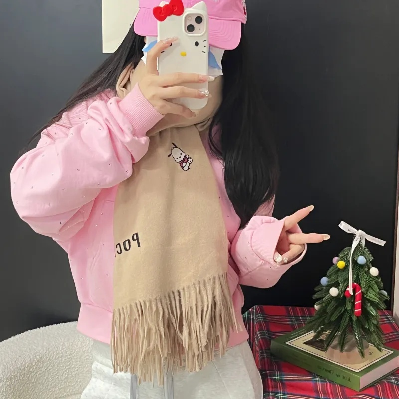 Sanrio Pacha Dogs Knit Scarves Women's-3