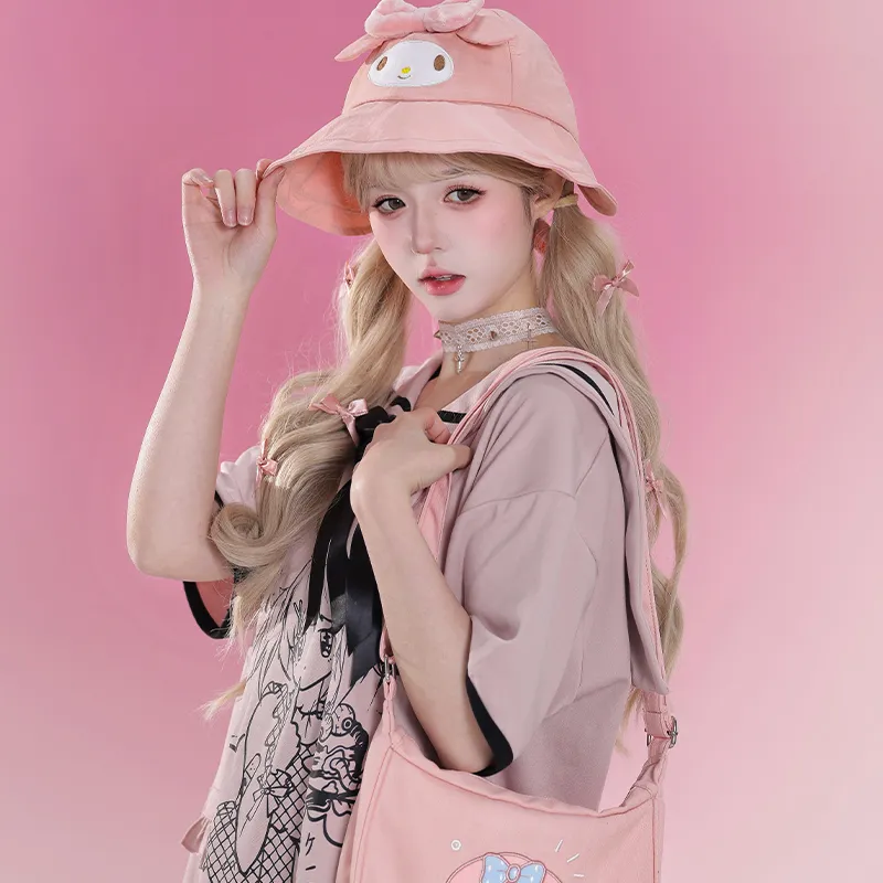 Sanrio Melodi Polyester Bucket Hats Women's-5