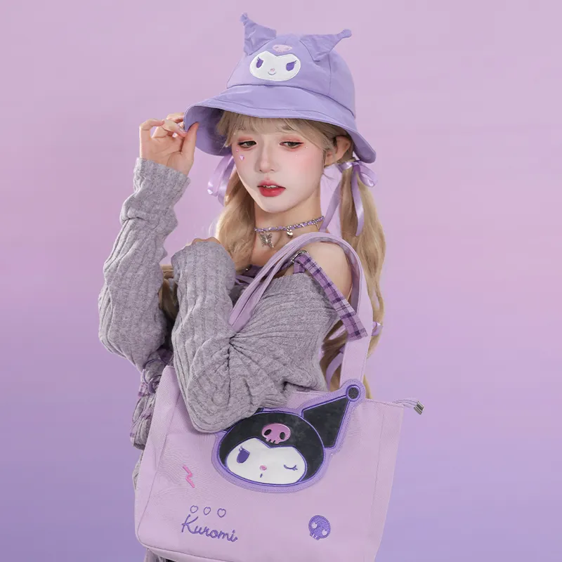 Sanrio Kulomi Polyester Bucket Hats Women's-2
