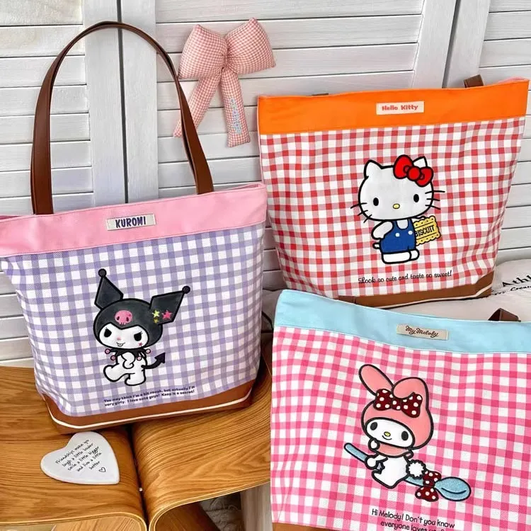 Sanrio Hello Kitty Polyester Tote Bag, Shoulder Bag Women's Orange-2