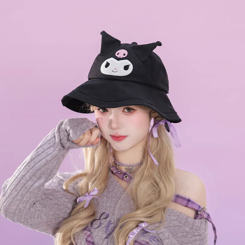 Sanrio Kulomi Polyester Bucket Hats Women's-2