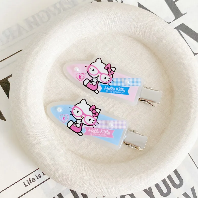 Hello Kitty Sanrio Series Acrylic Hair Clips Women's-3