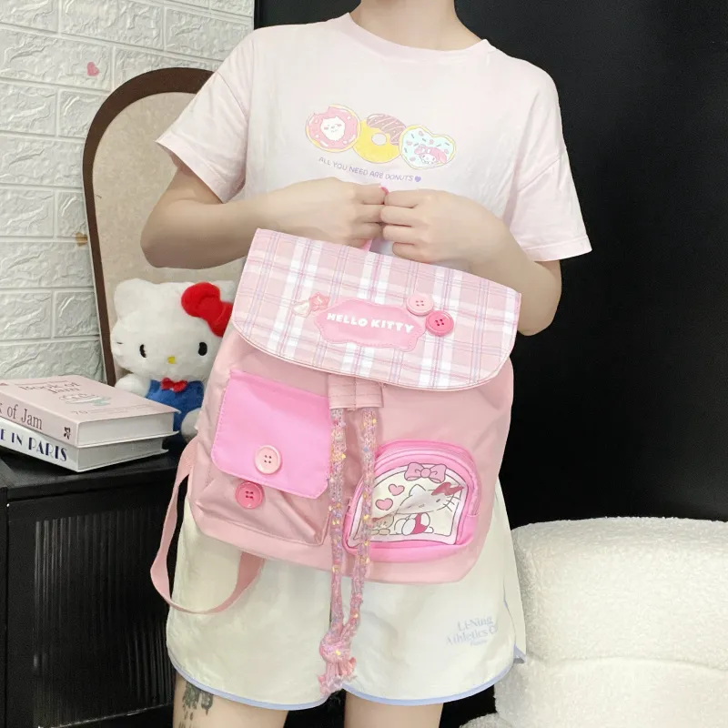 Sanrio Hello Kitty Polyester Backpack Women's Pink-2