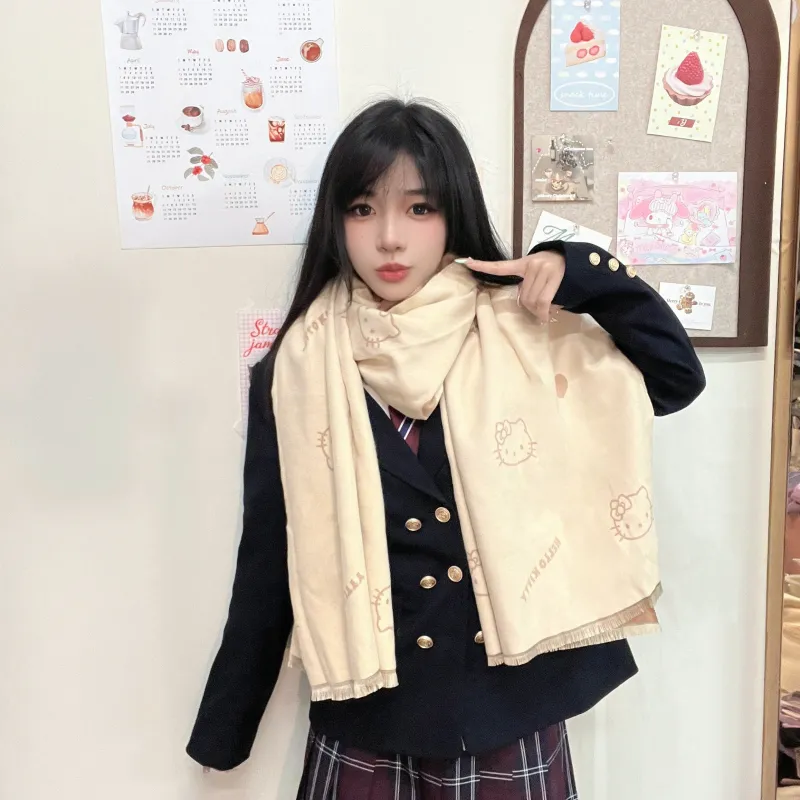 Hello Kitty X Sanrio Hello Kitty Knit Scarves Unisex-1