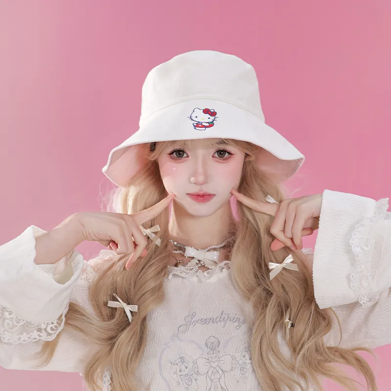 Sanrio Hello Kitty Polyester Bucket Hats Women's-3