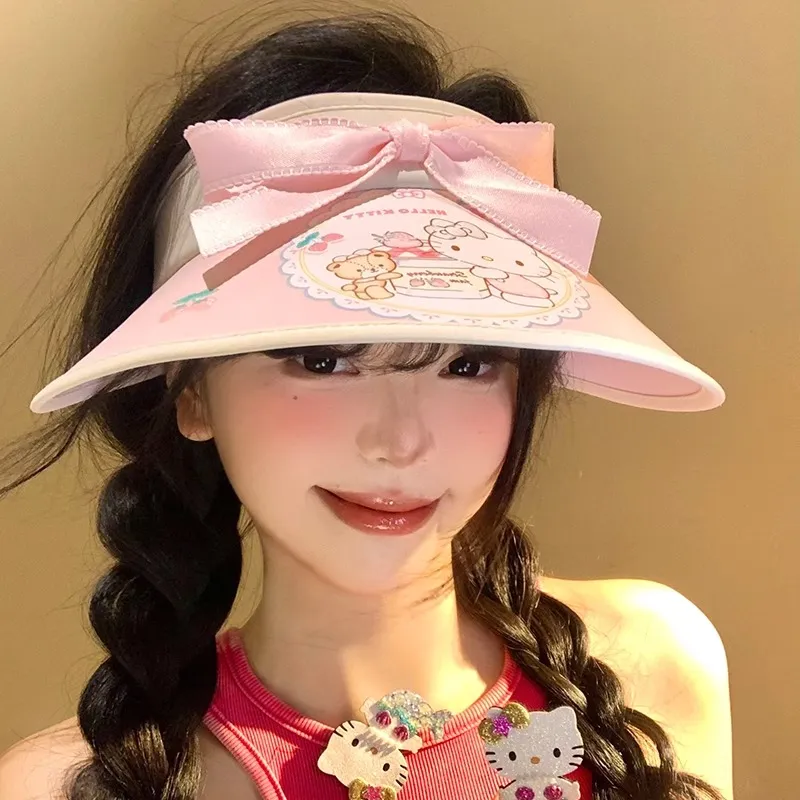 Hello Kitty Sanrio Series Polyamide Sun Protection Hats Women's-1