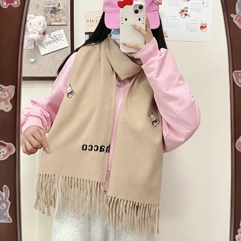Sanrio Pacha Dogs Knit Scarves Women's-4