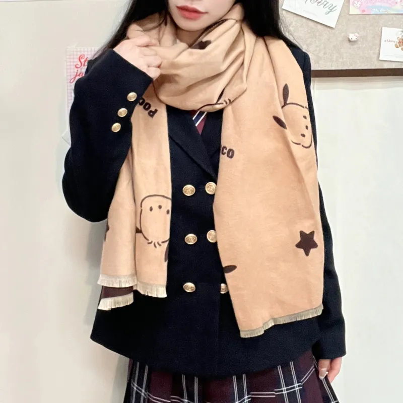 Hello Kitty X Sanrio Pacha Dogs Knit Scarves Unisex-1