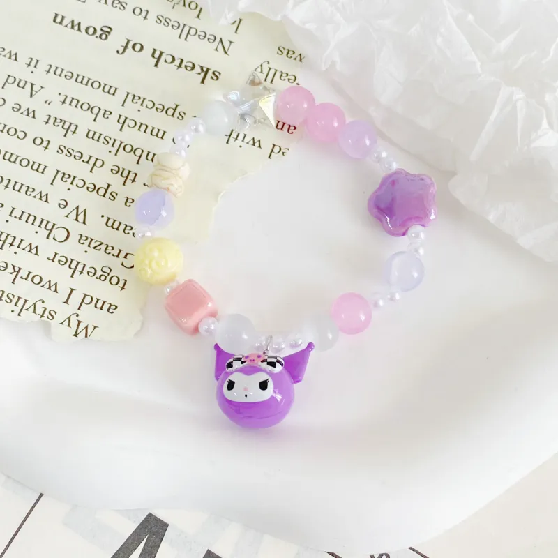 Sanrio Kulomi Acrylic Bracelets Women's Purple-1