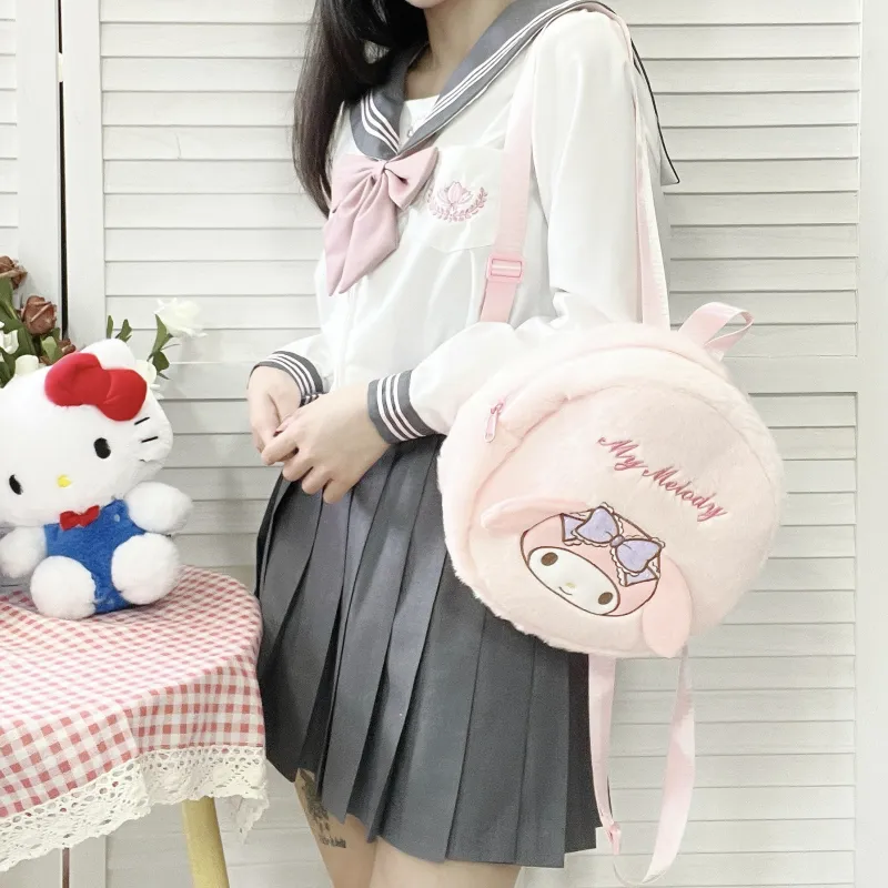 Sanrio Melodi Polyester Backpack Regular Unisex Pink-4