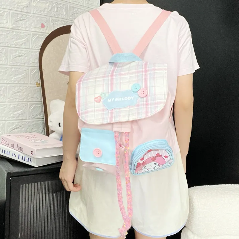 Sanrio Melodi Polyester Backpack Women's Pink-3