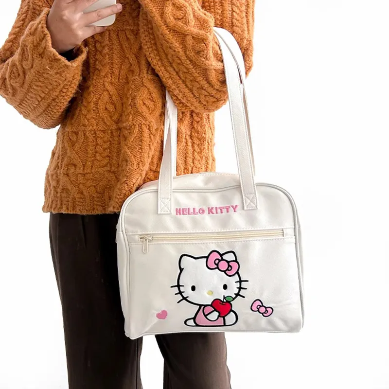 Sanrio Polyester Shoulder Bag Women's Ecru-3