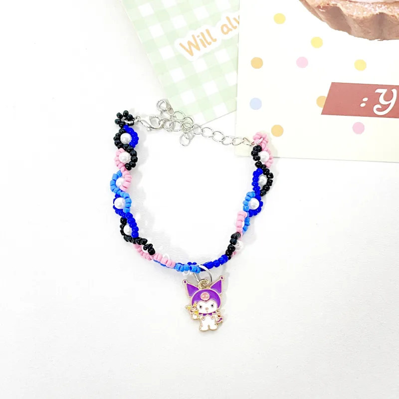 Sanrio/Kuromi Spring Summer Simple Yuna Style Design Fun Transformation Beads Refined Creative Lanyards-5