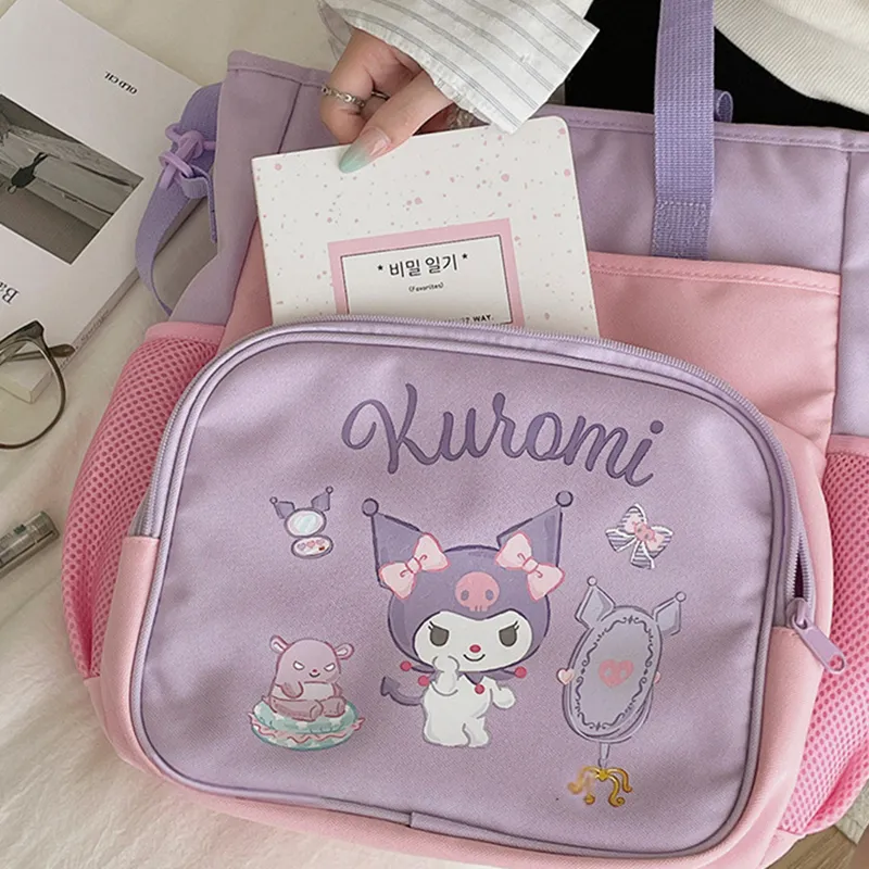 Sanrio Kulomi Polyester One Shoulder Handbags Regular Women's Pink & Purple-3