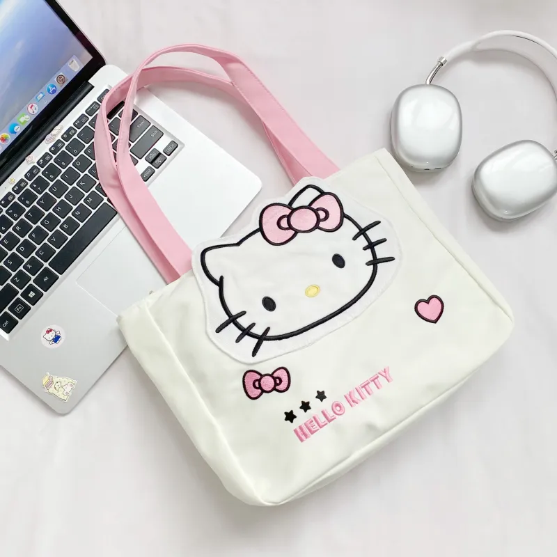 Sanrio Hello Kitty, Collaboration Polyester Shoulder Bag Unisex White-1
