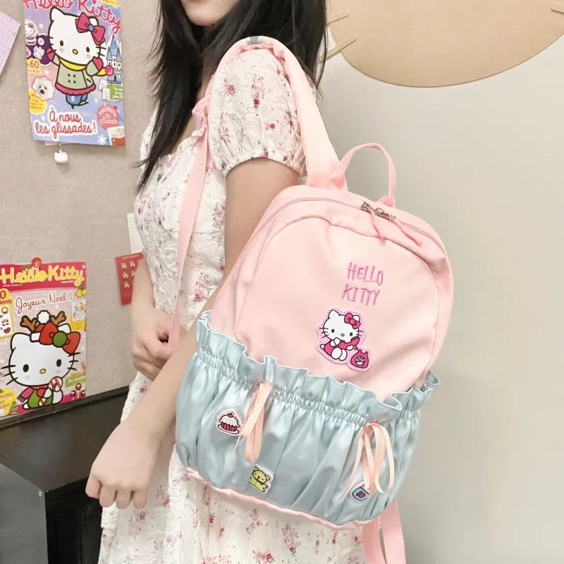 Sanrio Hello Kitty Polyester Backpack Women's Pink-1