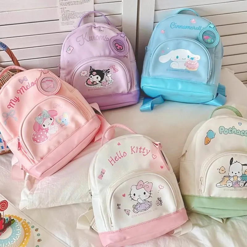 Sanrio Hello Kitty Polyester Backpack Women's White Pink-4