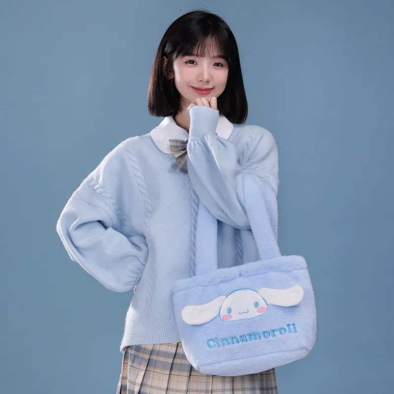 Sanrio Polyester Handbags Shoulder Bags Large Size Women's Blue-2