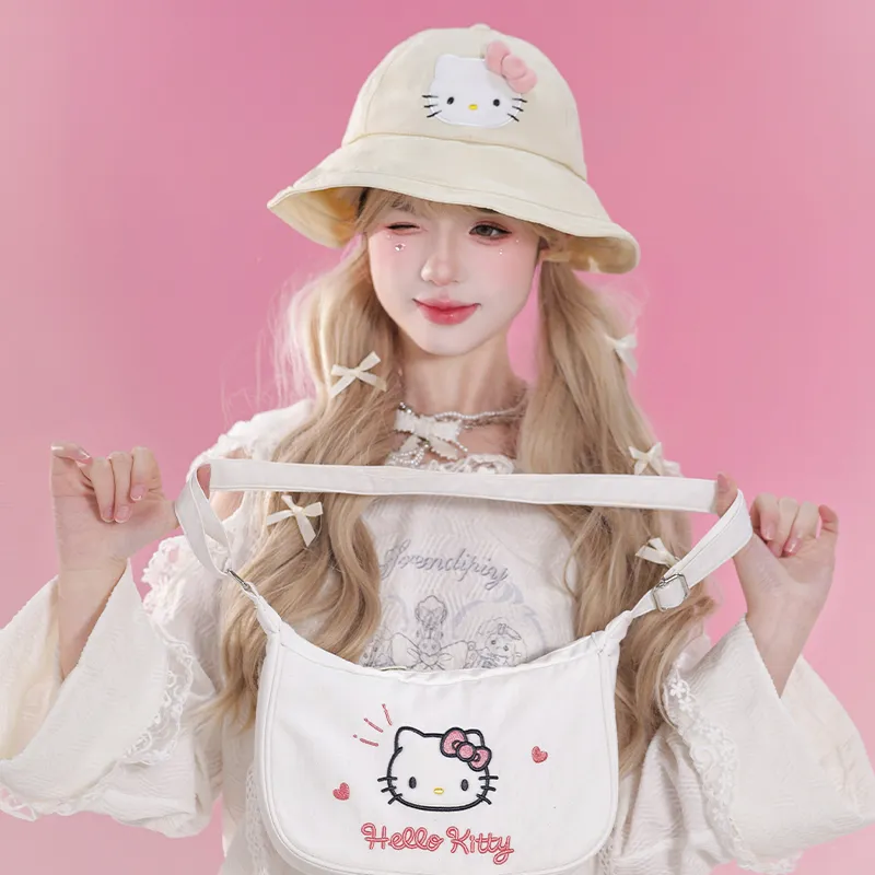 Sanrio Hello Kitty Polyester Bucket Hats Women's-5
