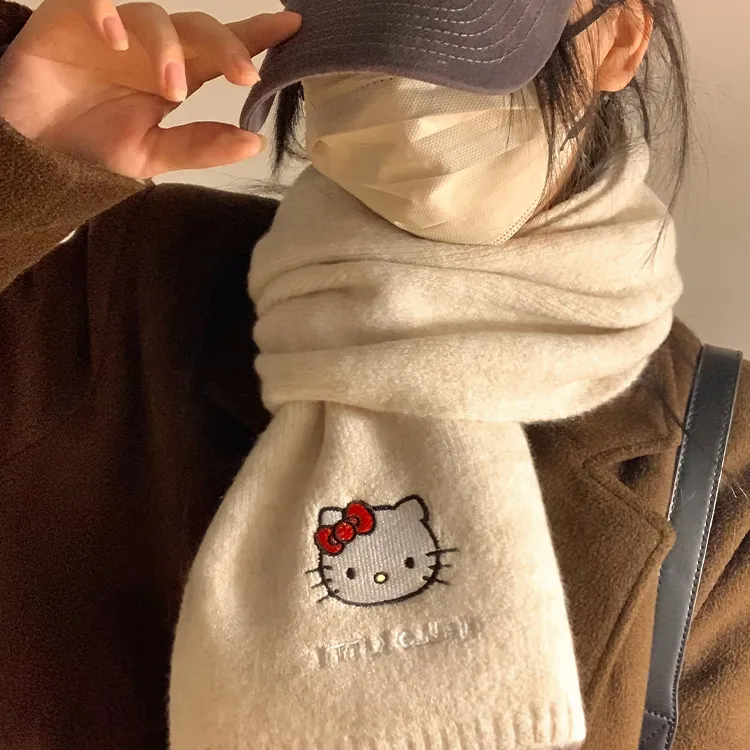 Sanrio Polyester Knit Scarves Unisex-2