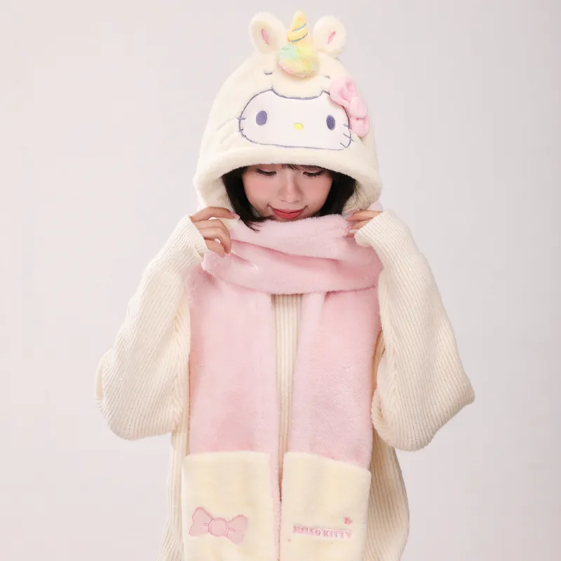 Sanrio Hello Kitty Polyester Hoods & Plush Hats Unisex-2