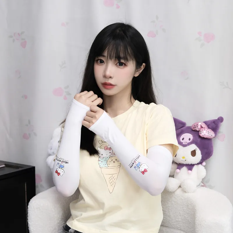 Sanrio Hello Kitty Polyester Sun Protection Sleeves Unisex-5