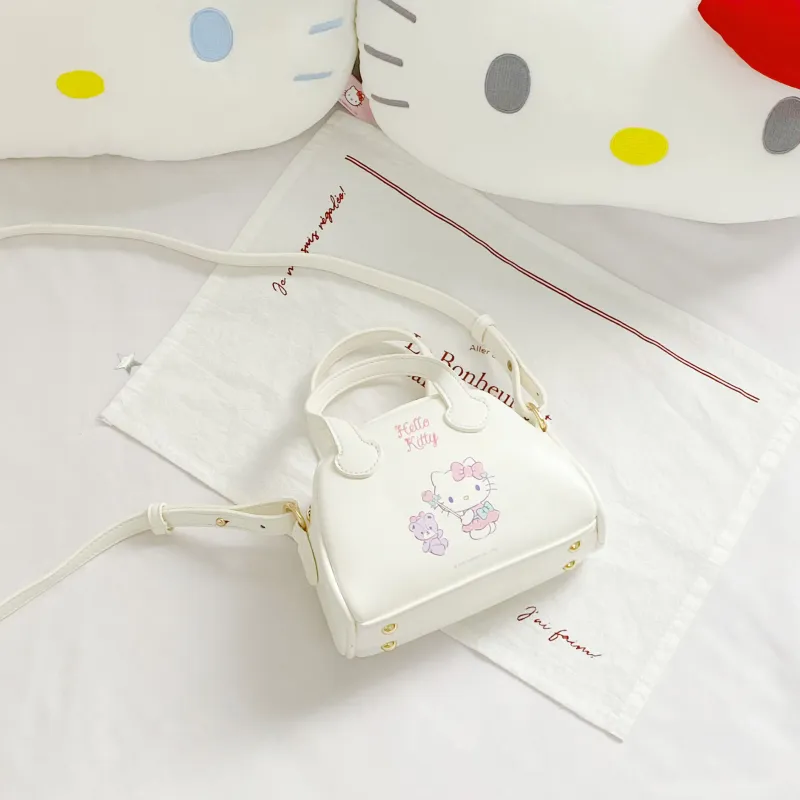 Sanrio Hello Kitty, Collaboration PU One Shoulder Handbag Women's Ecru-2