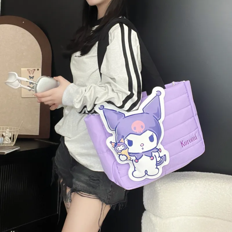 Sanrio Kulomi Polyester Tote Bag Shoulder Bag Regular Women's Purple-1