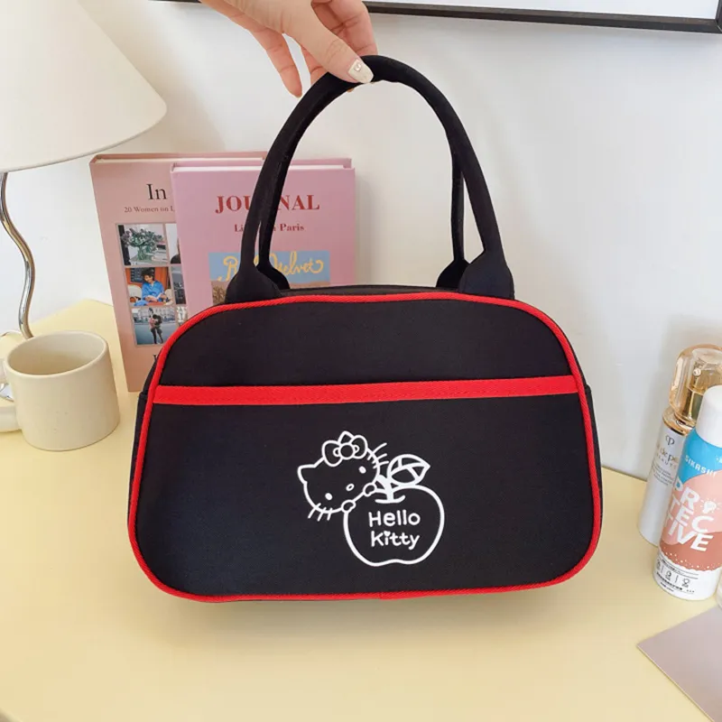 Sanrio Hello Kitty Fabric Handbag Women's Black-2