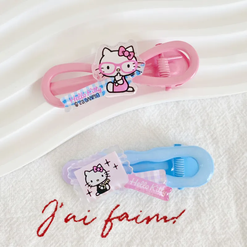 Sanrio Hello Kitty Acrylic Hair Clips Women's-1