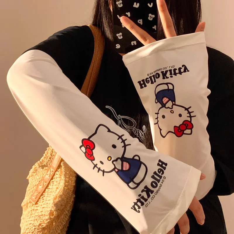 Sanrio Hello Kitty Polyester Sun Protection Sleeves Unisex-3