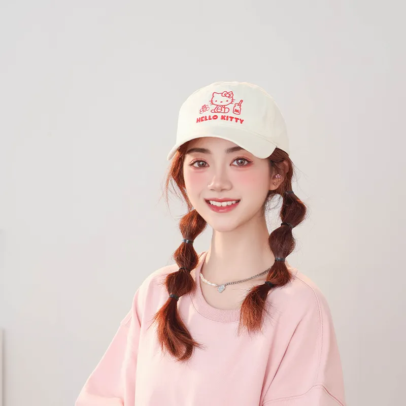 Sanrio x Hello Kitty Cotton Baseball Caps Unisex-4