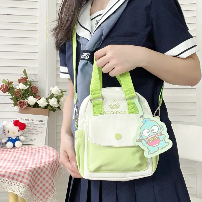 Sanrio Hangyodon Handbags Green Half Fishman Crossbody Bag-2