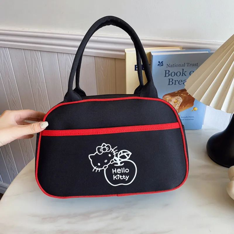 Sanrio Hello Kitty Fabric Handbag Women's Black-1